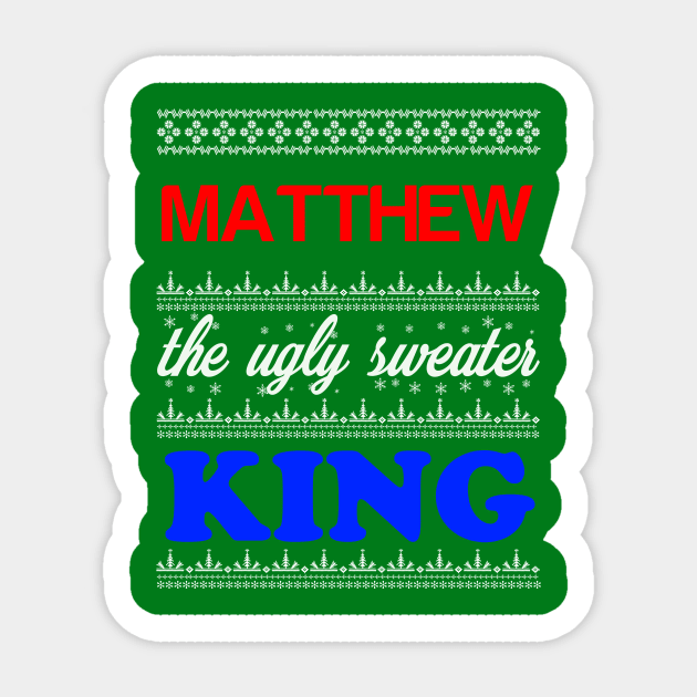 MATTHEW the Ugly Sweater King> Happy Holidays Sticker by CoolApparelShop